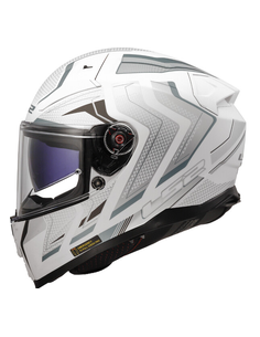 LS2 CASCO INTEGRALE VECTOR II ALIZER BIANCO GRIGIO