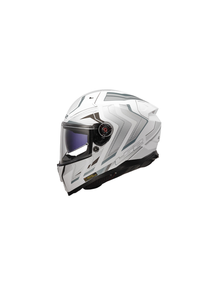 LS2 CASCO INTEGRALE VECTOR II ALIZER BIANCO GRIGIO