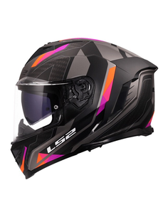 LS2 CASCO INTEGRALE STORM II SPORTY NERO OPACO ROSA