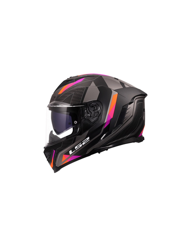 LS2 CASCO INTEGRALE STORM II SPORTY NERO OPACO ROSA