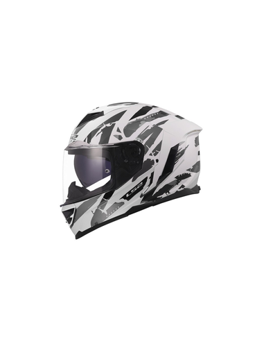 LS2 CASCO INTEGRALE STORM II KAOS BIANCO NERO