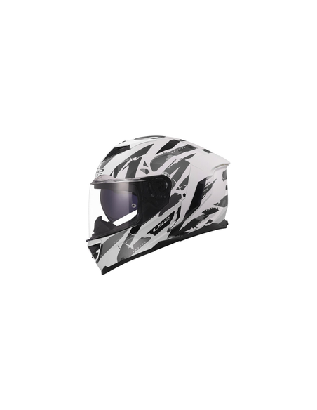 LS2 CASCO INTEGRALE STORM II KAOS BIANCO NERO