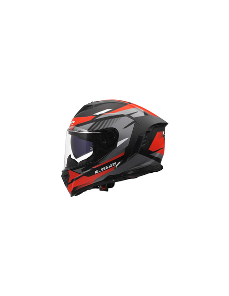 LS2 CASCO INTEGRALE STORM II KOMAI NERO ROSSO