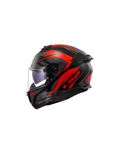 LS2 CASCO INTEGRALE STREAM II FURY ROSSO