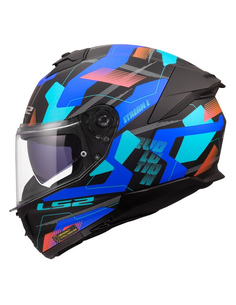 LS2 CASCO INTEGRALE STREAM II MIKA BLU OPACO