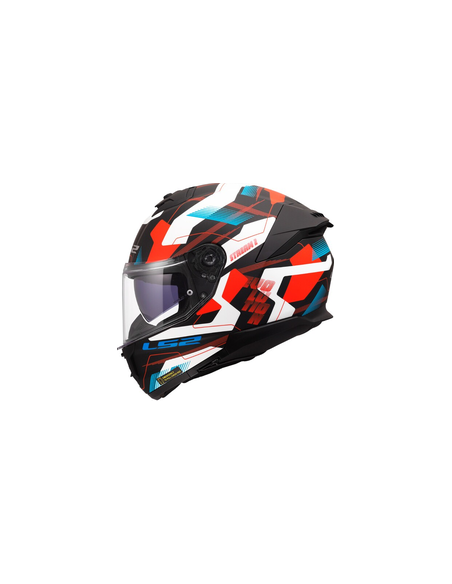 LS2 CASCO INTEGRALE STREAM II MIKA BLU ROSSO  OPACO