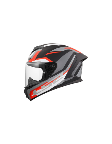 LS2 CASCO INTEGRALE HYPER ROSSO GRIGIO NERO OPACO