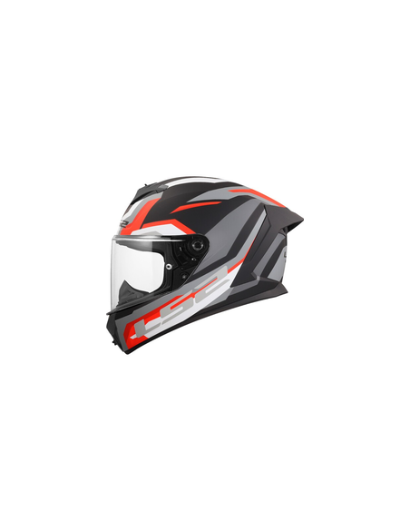 LS2 CASCO INTEGRALE HYPER ROSSO GRIGIO NERO OPACO