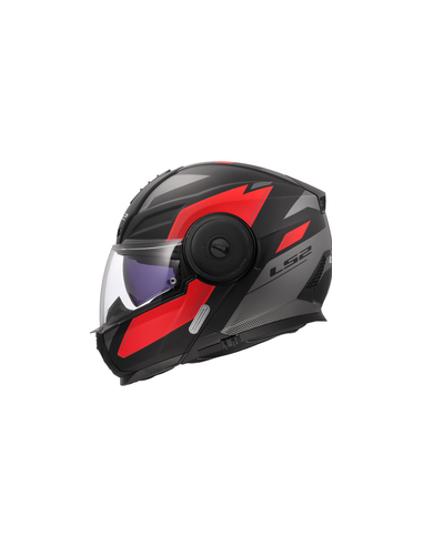 LS2 CASCO MODULARE SCOPE II DURIA NERO ROSSO OPACO