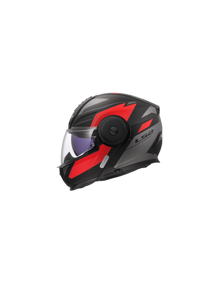 LS2 CASCO MODULARE SCOPE II DURIA NERO ROSSO OPACO