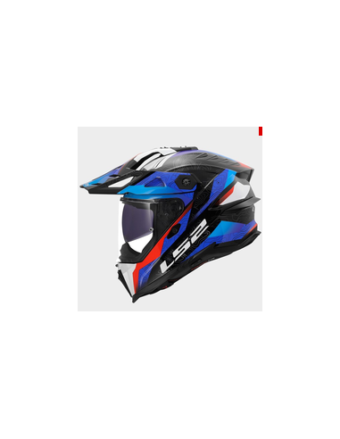 LS2 CASCO ADVENTURE EXPLORER NIVRA ROSSO BIANCO BLU