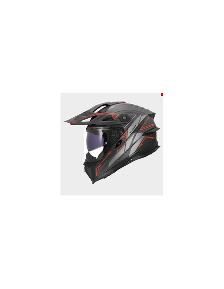 LS2 CASCO ADVENTURE EXPLORER EVO CARBON ARROW GRIGIO OPACO