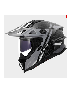 LS2 CASCO ADVENTURE EXPLORER EVO CARBON ZELIOR GRIGIO