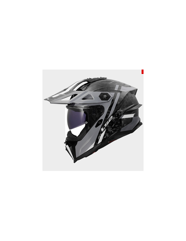 LS2 CASCO ADVENTURE EXPLORER EVO CARBON ZELIOR GRIGIO