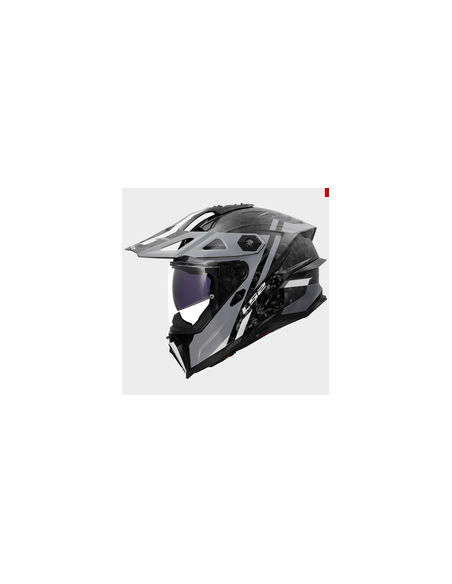 LS2 CASCO ADVENTURE EXPLORER EVO CARBON ZELIOR GRIGIO