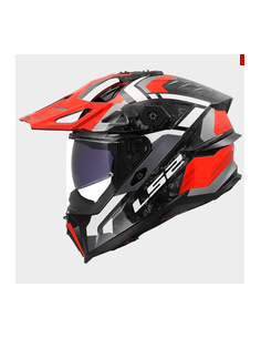 LS2 CASCO ADVENTURE EXPLORER EVO CARBON FALKUR ROSSO