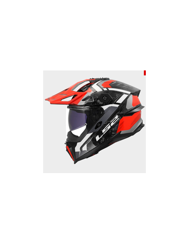 LS2 CASCO ADVENTURE EXPLORER EVO CARBON FALKUR ROSSO