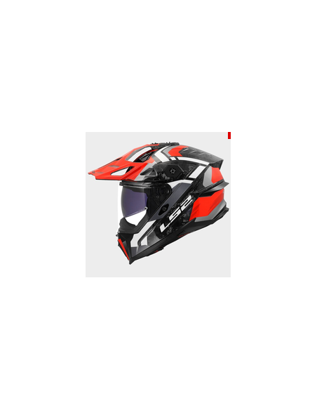 LS2 CASCO ADVENTURE EXPLORER EVO CARBON FALKUR ROSSO