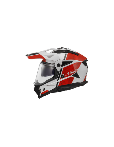 LS2 CASCO ADVENTURE  PIONEER II HILL ROSSO BIANCO
