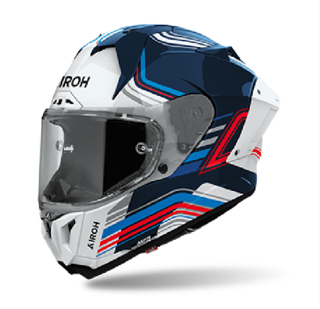 AIROH CASCO INTEGRALE GP 800 HURRICANE BLU ROSSO