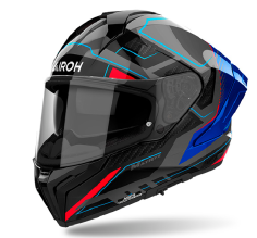 AIROH CASCO INTEGRALE MATRYX ROCKET ROSSO BLU