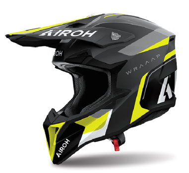 AIROH CASCO OFFROAD WRAAAP CONQUER GIALLO OPACO