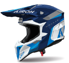 AIROH CASCO OFFROAD WRAAAP CONQUER BLU LUCIDO
