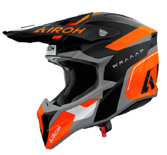 AIROH CASCO OFFROAD WRAAAP CONQUER ARANCIONE OPACO