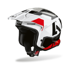 AIROH CARCO JET TRR II JUPITER ROSSO BIANCO