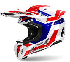 AIROH CASCO OFFROAD TWIST 3 DYNASTY BLU / ROSSO LUCIDO