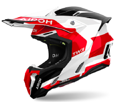 AIROH CASCO OFFROAD TWIST 3 FANCY ROSSO LUCIDO