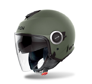 AIROH CASCO JET HELYOS VERDE MILITARE