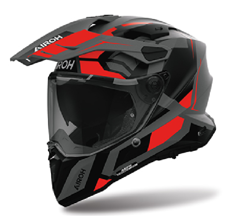 AIROH CASCO INTEGRALE COMMANDER 2 POLAR ROSSO