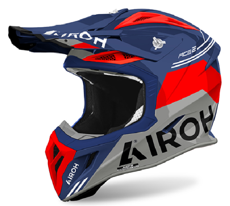 AIROH CASCO OFFROAD AVIATOR ACE 2 FURY CERULEAN LUCIDO
