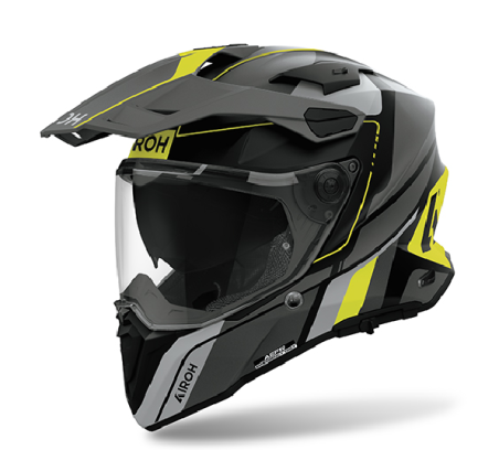 AIROH CASCO INTEGRALE COMMANDER 2 SKIP GIALLO FLUO