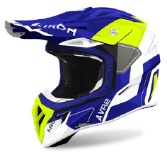 AIROH CASCO OFFROAD AVIATOR ACE 2 SHIELD BLU / GIALLO