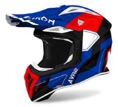 AIROH CASCO OFFROAD AVIATOR ACE 2 SHIELD BLU / ROSSO LUCIDO