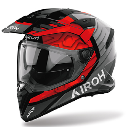 AIROH CASCO INTEGRALE BANDIT CUBE ROSSO