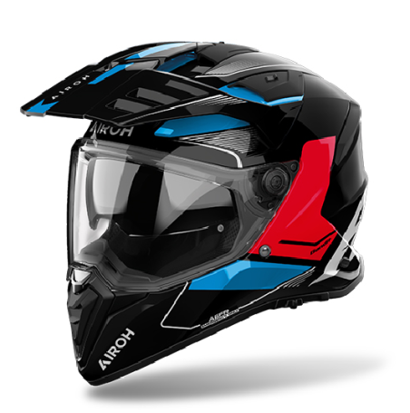 AIROH CASCO INTEGRALE BANDIT TUNE BLU ROSSO