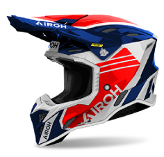 AIROH CASCO INTEGRALE AVIATOR FACTORY ATLAN ROSSO BLU