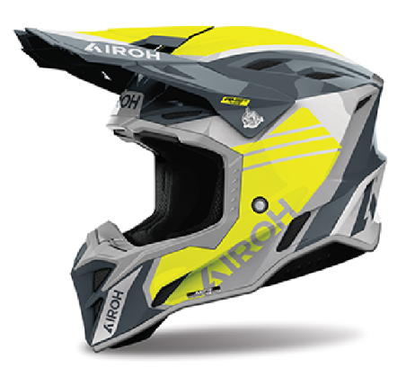 AIROH CASCO INTEGRALE AVIATOR FACTORY ATLAN GIALLO FLUO