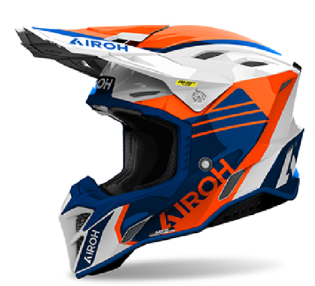 AIROH CASCO INTEGRALE AVIATOR FACTORY ATLAN ARANCIONE