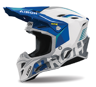 AIROH CASCO INTEGRALE AVIATOR FACTORY BLAME BLU