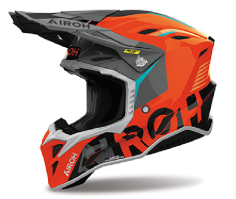 AIROH CASCO INTEGRALE AVIATOR FACTORY BLAME ARANCIONE