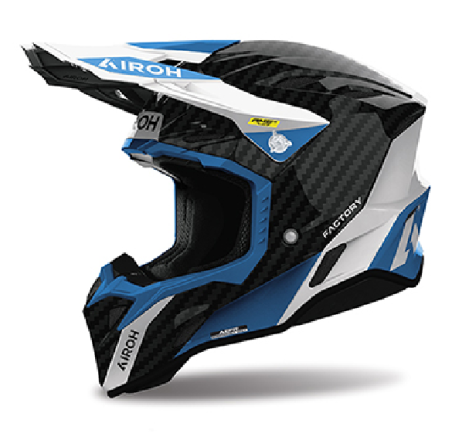 AIROH CASCO INTAGRALE AVIATOR FACTORY CARBON PETROL