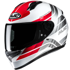 HJC CASCO INTEGRALE C10 HIPER BIANCO ROSSO MC1