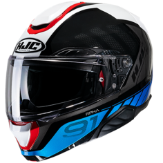 HJC CASCO MODULARE IN FIBRA RPHA 91 RAFINO ROSSO BLU MC21