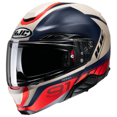 HJC CASCO MODULARE IN FIBRA RPHA 91 RAFINO ROSSO MC1SF