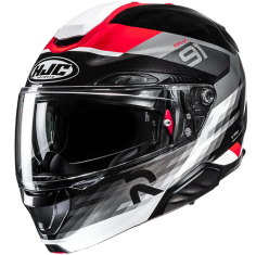 HJC CASCO MODULARE IN FIBRA RPHA 91 MADAL ROSSO MC1