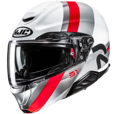 HJC CASCO MODULARE IN FIBRA RPHA 91 FENSH ROSSO MC1